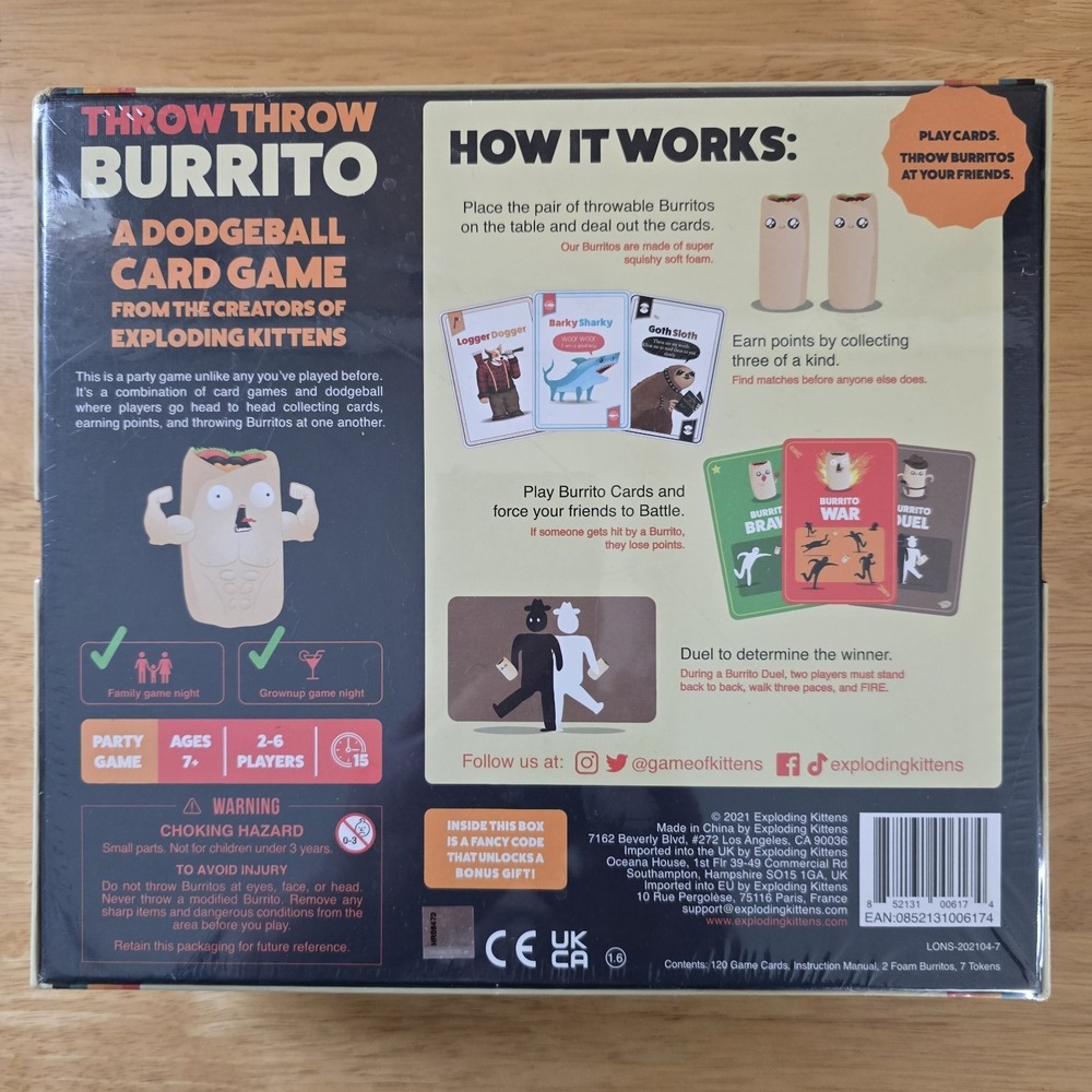 Throw‎ Throw Burrito Card Game by Exploding Kittens SEALED - Picture 4 of 4